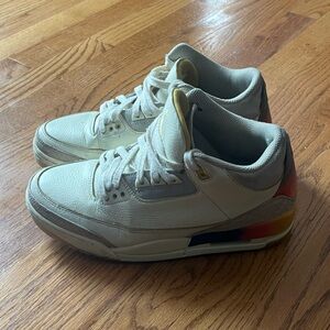 Nike Air Jordan 3 J Balvin Athletic Shoes Sunset Off White